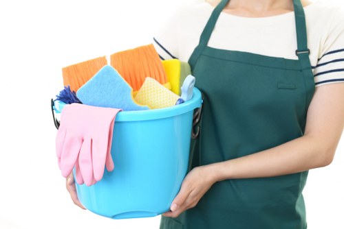 Professional office cleaners in SW8 maintaining a modern workspace