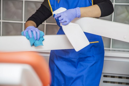Modern carpet cleaning equipment used by a carpet cleaner in SW8
